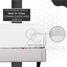Gc Gaveno Cavailia Percale Deep Fitted Sheet Super King White Extra Deep Pocket 16 Inch (40 Cm) - thumbnail 5