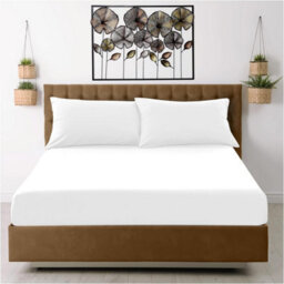 Gc Gaveno Cavailia Percale Deep Fitted Sheet Super King White Extra Deep Pocket 16 Inch (40 Cm)
