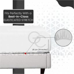 Gc Gaveno Cavailia Percale Deep Fitted Sheet Super King White Extra Deep Pocket 16 Inch (40 Cm) - thumbnail 4