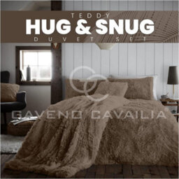 Gc Gaveno Cavailia Hug & Snug Teddy Fleece Double Mink Duvet Cover With Matching Pillowcase Warm Fluffy Soft & Cosy Bedding Set - thumbnail 2