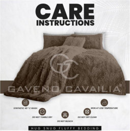 Gc Gaveno Cavailia Hug & Snug Teddy Fleece Double Mink Duvet Cover With Matching Pillowcase Warm Fluffy Soft & Cosy Bedding Set - thumbnail 6
