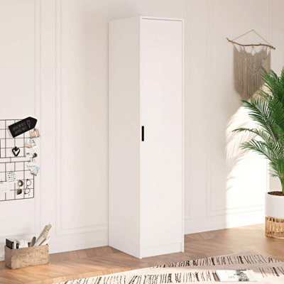 Home Source Phoenix 1 Door Wardrobe Storage White Bedroom Furniture - image 1