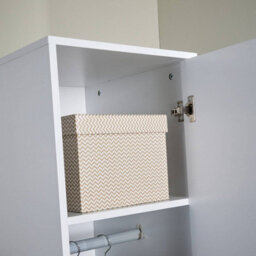 Home Source Phoenix 1 Door Wardrobe Storage White Bedroom Furniture - thumbnail 5