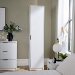 Home Source Phoenix 1 Door Wardrobe Storage White Bedroom Furniture - thumbnail 3