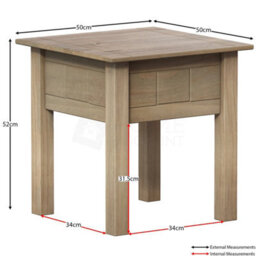 Solid Wood Multi-Use Side Table Brown - thumbnail 2