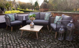Primrose Living 4 Seater Luxury Lifestyle Rattan Rope Detail Garden Sofa Chair Set With Coffee Table - thumbnail 1