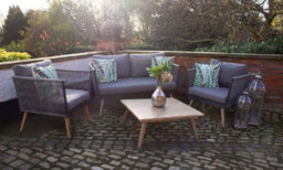 Primrose Living 4 Seater Luxury Lifestyle Rattan Rope Detail Garden Sofa Chair Set With Coffee Table - thumbnail 2