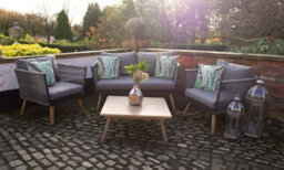 Primrose Living 4 Seater Luxury Lifestyle Rattan Rope Detail Garden Sofa Chair Set With Coffee Table - thumbnail 3