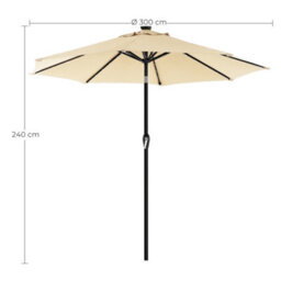 LEDREM Garden Parasol Umbrella,outdoor Terrace Pool Balcony, Without Base, Beige - thumbnail 8