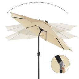 LEDREM Garden Parasol Umbrella,outdoor Terrace Pool Balcony, Without Base, Beige - thumbnail 7