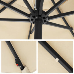 LEDREM Garden Parasol Umbrella,outdoor Terrace Pool Balcony, Without Base, Beige - thumbnail 6