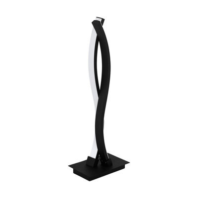 Modern Black Table Desk Lamp With White Shade And 10W Led Bulb - image 1