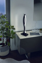 Modern Black Table Desk Lamp With White Shade And 10W Led Bulb - thumbnail 3