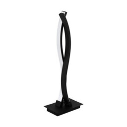 Modern Black Table Desk Lamp With White Shade And 10W Led Bulb - thumbnail 1