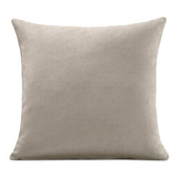 Luxury Living Plain Velvet Chenille Cushion Taupe - thumbnail 3