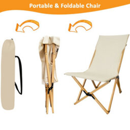 Crystals Folding Camping Chair, Portable Butterfly Canvas Chair For Adults Up To 150Kg - thumbnail 5