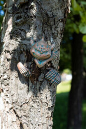 Bronze Goblin Tree Peeker Ornament