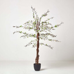 Homescapes Artificial White Handcrafted Blossom Tree With Silk Flowers, 5 Ft - thumbnail 5