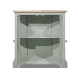 Statement Furniture Florence Corner Sideboard With Cupboard - Sage Green - thumbnail 4