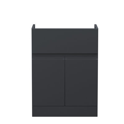 Hudson Reed 600mm Floor Standing 2 Door/drawer Unit-Satin White - image 1