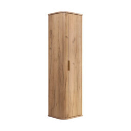 Heze Furniture Elegance Glamour Style Tall Bathroom Cabinet In Gold Craft Oak - thumbnail 2