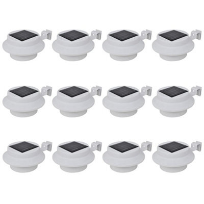 Outdoor Solar Fence Lamps 12 Pcs Led White - image 1