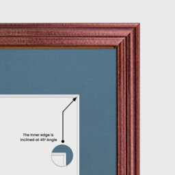 AK Frames 26X8 Rose Wood Classic Multi Photo Frame With Pompadour Mount - Holds 5 Apertures (5X) 6X4 Photos - thumbnail 7