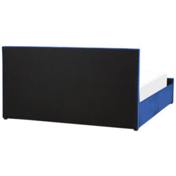 Beliani Ottoman Bed Velvet Rochefort 180 X 200 Cm (Eu Super King) Navy Blue - thumbnail 8