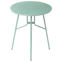 Wyld And Coco Evergarden 64Cm Light Green Round Iron Garden Dining Table - Compact Outdoor Bistro Table - thumbnail 3