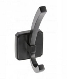 B2C Coat Hat Hooks Twin Robe Door Dress Bathroom Towel Bag Wall Hanger Black Matt Wz-Capital - thumbnail 1