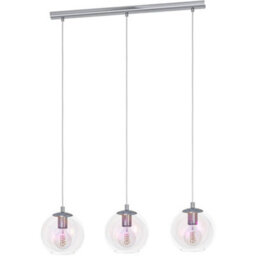 Loops Stylish Modern Chrome Triple Pendant Ceiling Light With E27 Fitting For Contemporary Interiors - thumbnail 3