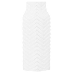 Beliani Decorative Vase Xanthos Stoneware 32 Cm White - thumbnail 4