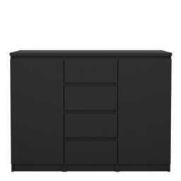 Furniture To Go Naia Sideboard 4 Drawers 2 Doors In Black Matt (W) 120.6 X  (H) 90.7 X (D) 50Cm - thumbnail 3