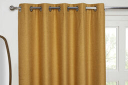 Sundour Cosmos - 100% Blackout Thermal Self-Lined Curtains - Eyelet - 100% Polyester (Gold, 46''x 72'' - 117Cm X 183Cm (Pair)) - thumbnail 2