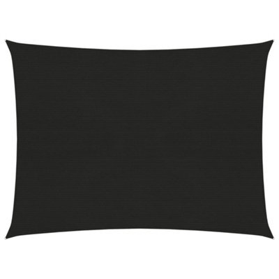 Berkfield Sunshade Sail 160 G/m2 Black 2X3.5 M Hdpe - image 1