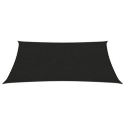 Berkfield Sunshade Sail 160 G/m2 Black 2X3.5 M Hdpe - thumbnail 2