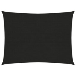 Berkfield Sunshade Sail 160 G/m2 Black 2X3.5 M Hdpe - thumbnail 1