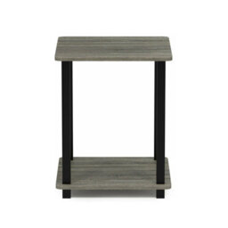 Walplus Furinno Simplistic End Table, Set Of Two, French Oak Grey/black - thumbnail 4