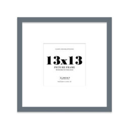 "13X13"" Grey Picture Frame - 13X13"" Square Frame With 10X10"" Mount For 13X13""/10X10"" Pictures Moderrn Style Thin Edge, 1 Pack" - thumbnail 1