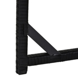 Wyld Haus Viro Rattan 8-Seater Cube Garden Dining Set Black With Cushions And Square Tempered Glass Table - thumbnail 9