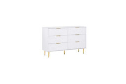 Birlea Zara White 6 Drawer Chest Fluted Bedroom Storage - thumbnail 7
