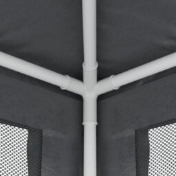 Walplus Party Tent Garden Gazebo Canopy With 4 Mesh Sidewalls Anthracite 3X3 M Hdpe - thumbnail 6