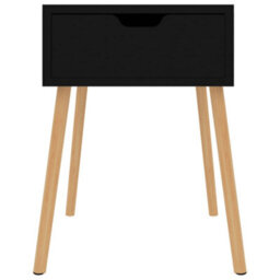 Berkfield Modern Bedside Cabinet High Gloss Black 40X40X56 Cm Engineered Wood - thumbnail 3