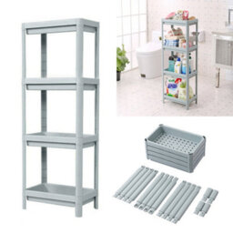 Living And Home 4 Layers Freestanding Shelf Units Plastic Bathroom Corner Storage Food Storage - thumbnail 3