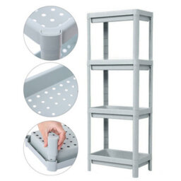 Living And Home 4 Layers Freestanding Shelf Units Plastic Bathroom Corner Storage Food Storage - thumbnail 6