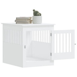 Walplus White Dog Crate Furniture End Table 64.5X80X71 Cm Engineered Wood - thumbnail 5