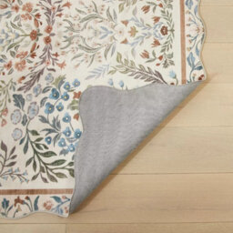 Concept Looms Liberty Cream Multi Washable Rug - 200X300Cm, Machine Woven, Polyester, Soft Velvet Feel, Durable & Stylish - thumbnail 3