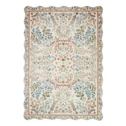 Concept Looms Liberty Cream Multi Washable Rug - 200X300Cm, Machine Woven, Polyester, Soft Velvet Feel, Durable & Stylish - thumbnail 4