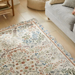 Concept Looms Liberty Cream Multi Washable Rug - 200X300Cm, Machine Woven, Polyester, Soft Velvet Feel, Durable & Stylish - thumbnail 2