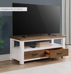 Baumhaus Splash Of White - Widescreen Television Cabinet - thumbnail 2
